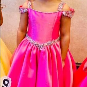 Tiffany Designs Pink Formal Kids Gown